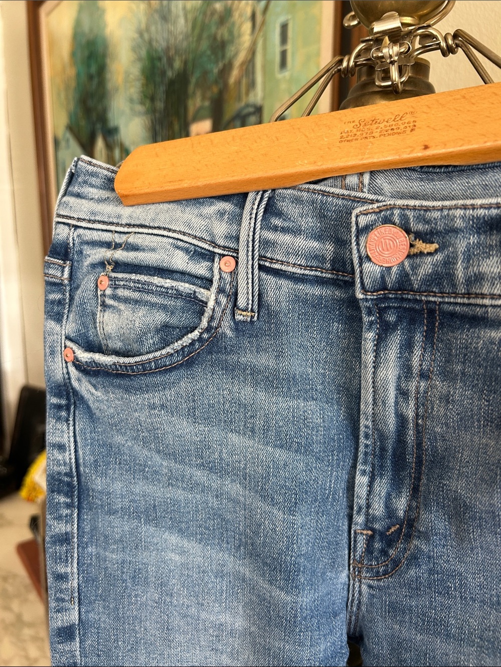 MOTHER The Rascal Ankle Fray Jeans - Picture 3 of 8